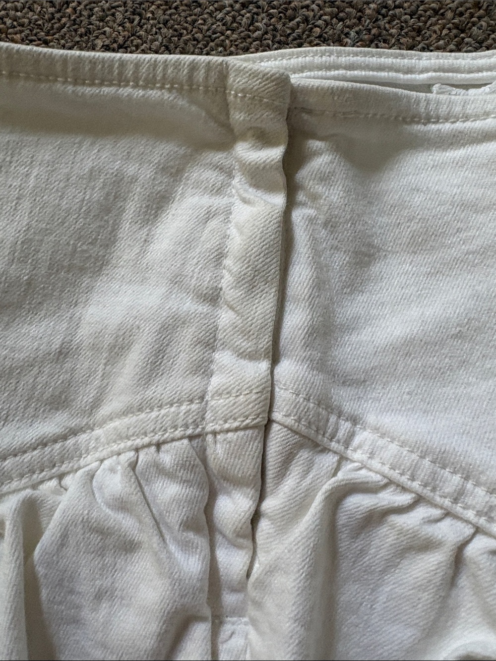 MOTHER White Ruffle-Layer Mini Skirt - Picture 6 of 6